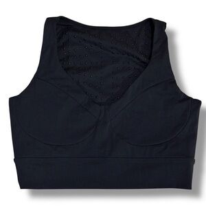 Élastique Le Divine Microperle Beads Lymphatic Sports Bra sz  L Black
